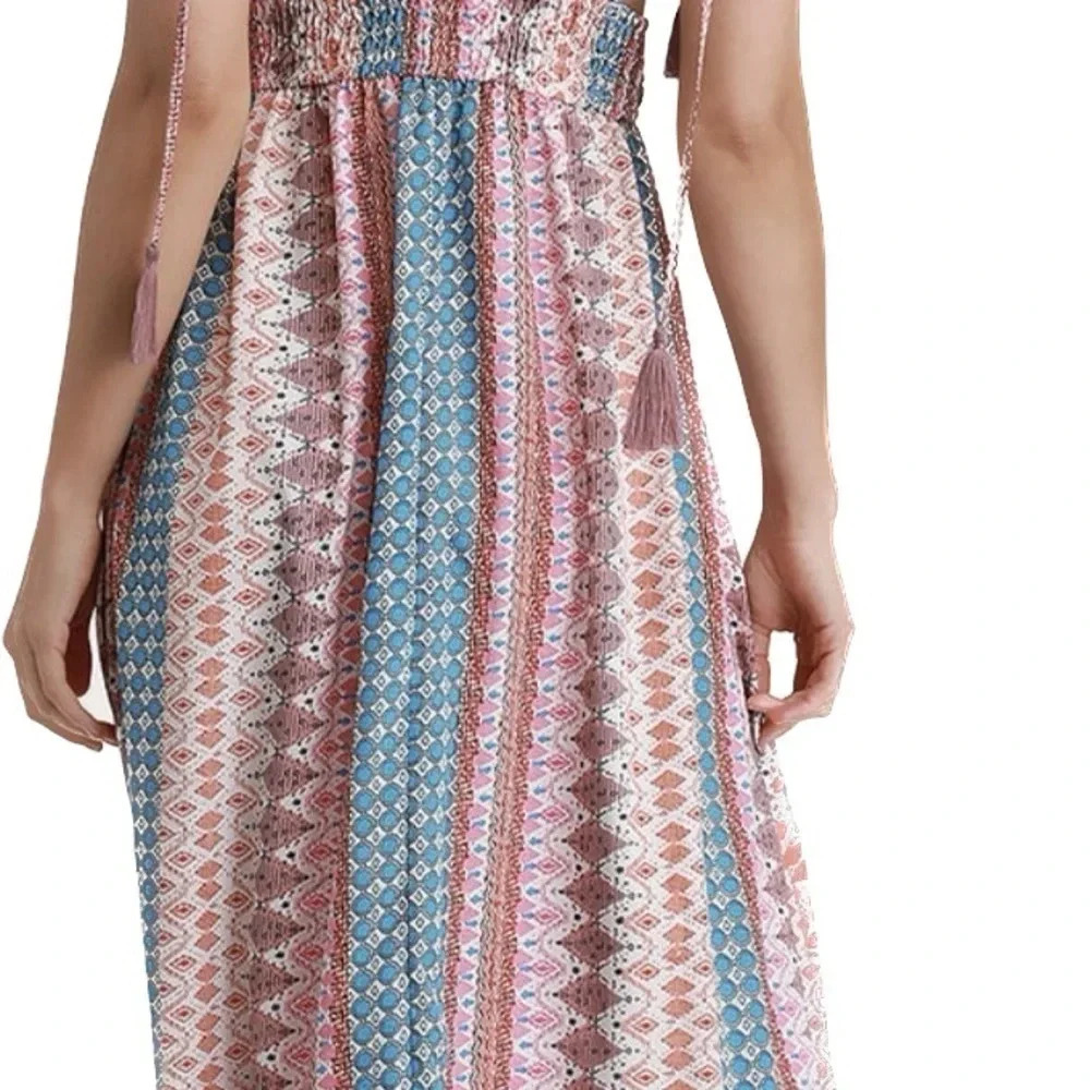 Lulu’s Maxin' Relaxin' Multi Print Backless Maxi … - image 3